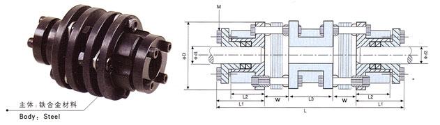 膜片脹套聯(lián)軸器設計圖